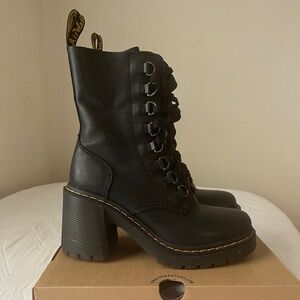 Dr. Martens Chesney Black Healed Boots size 8